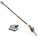 VonHaus 40V Max 8" Cordless Pole Saw with Telescopic Pole for Cutting Branches - 4.0Ah Lithium-Ion Battery and Charger Kit Included