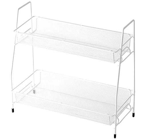 Organizador Banheiro Prateleira 2 Andares Cozinha Multiuso (Branca)