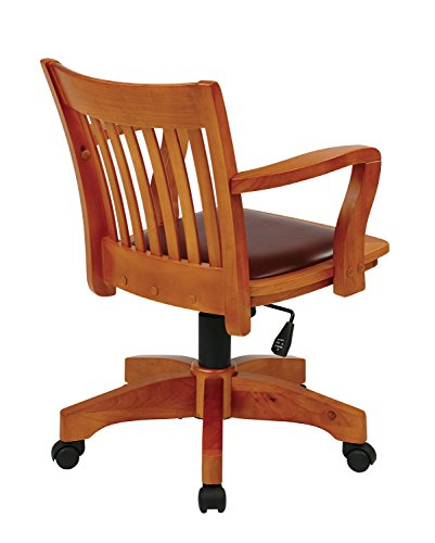 OSP Home Furnishings Deluxe Wood Banker's Desk Chair with Import