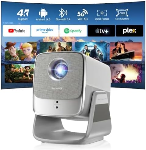 Salange Proyector X5AR FHD 1080P, 4K suport 26000L con Altavoz de...