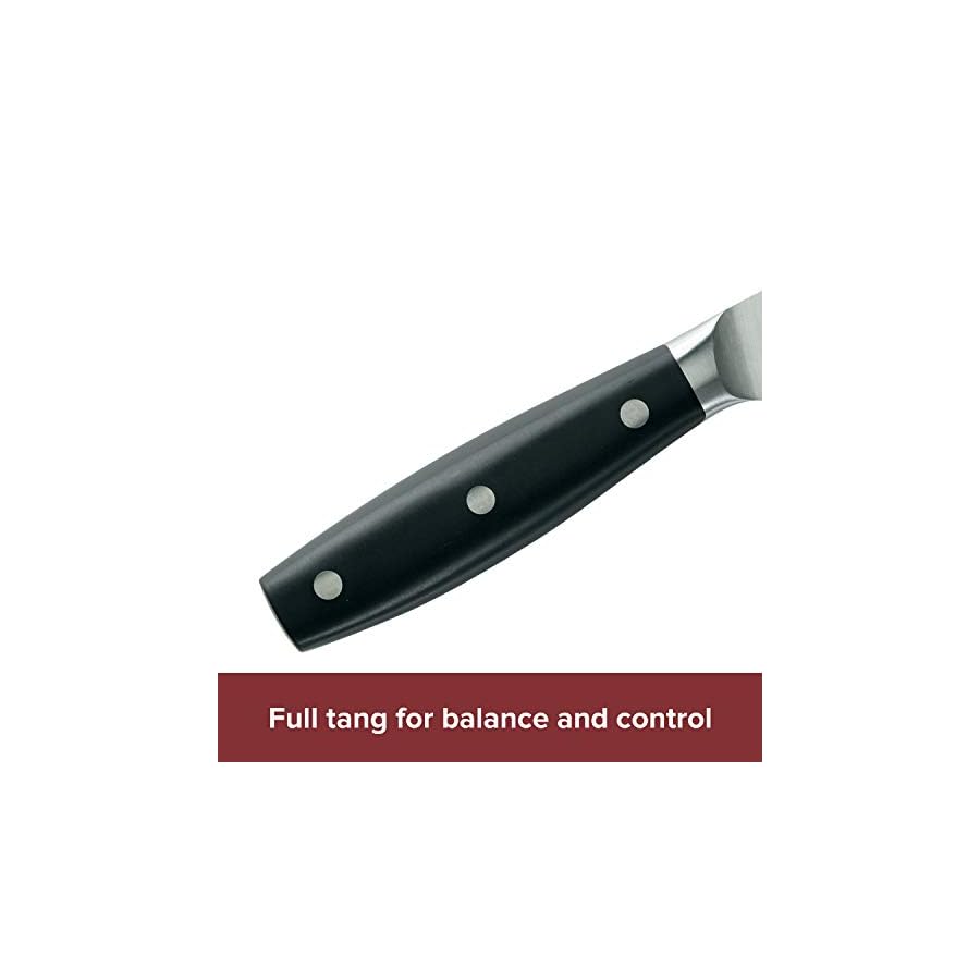 Anolon AlwaysSharp Japanese Steel Knife Block Set with Built-In Sharpener, 8 Piece