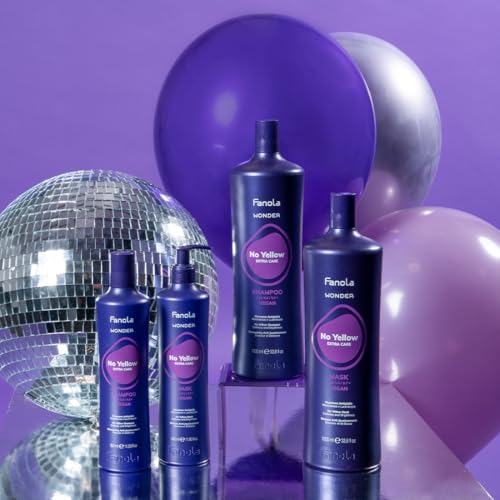 Fanola Wonder, Anti-Yellow Shampoo for Blonde, Lightened, Bleached or Grey Hair, Neutralizes Yellow Tones with Toning Action Leaving Hair Softer and Shiner, 350ml - Image 4