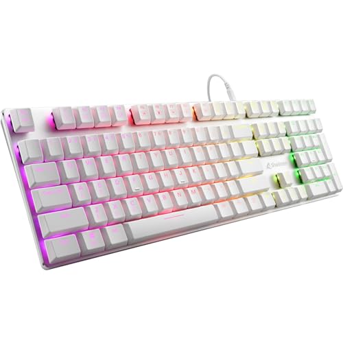 Sharkoon PureWriter wh clavier mécanique à frappe rapide avec switches Kailh Low Profile Red