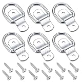 HOUSON 6 Stück D Aufbauring Zurröse, D Aufbauring D Ring Haken Aufbauzurrösen für Ladungssicherung in Anhänger, PKW, Trucks, Kajak, Elektrowerkzeuge