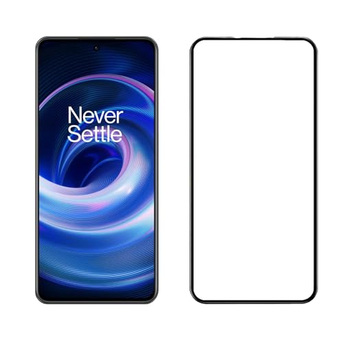 Image of Tempered Glass Screen Protector Compatible for OnePlus 10R, OnePlus 10T, 1+9RT with Edge to Edge Coverage and Easy Installation Kit, Pack of 1, Black