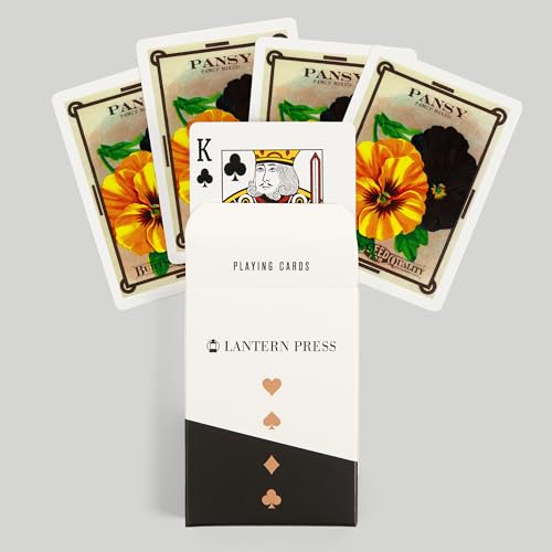 Lantern Press Pansy Baraja de 52 cartas tamaño póker miniatura 6