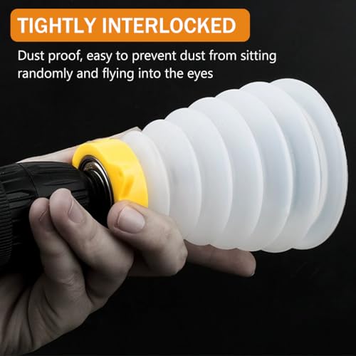Image of Serplex Hole Saw Dust Bowl for 16cm /6.2'' Drill, Flexible Drill Dust Collector Drill Bit Cover Silicone Hole Saw Attachment Universal Drill Dust Catcher Dust Collector Chips Collector for Hole Saw