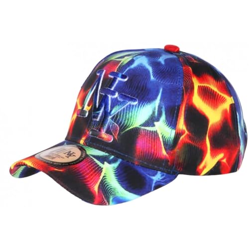 Casquette NY enfant flammes orange bleue pour les apres-midi de baseball et de jeux au parc