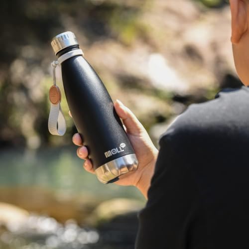 Image of 17 oz Cola Shape Vacuum Insulated Stainless Steel Water Bottle, Black