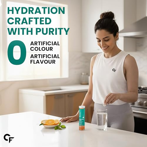 Image of Carbamide Forte Electrolyte Effervescent Tablet | Electrolyte Supplement for Sustained Energy & Hydration with 5 Essential Electrolytes, No sugar + 4 Vitamins & Amino Acids | Pack of 100 Tablets x 2