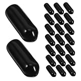 Homoyoyo 50 Piezas Tapas de Goma Flexibles para Roscas de Tornillos Protectores de Seguridad para Tornillos y Pernos Cubiertas Redondas de Goma para Extremos de Tubos Protección Flexible