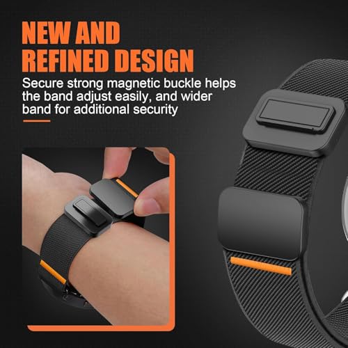 Image of Elastic Nylon Bands for Garmin Venu 3S 2S /Venu 4 41mm /Vivoactive 4S /Vivomove 3S /Forerunner 265S /255S Band Women,18mm Quick Release Magnetic /Parachute Buckle Stretchy Nylon Sport Watch Strap