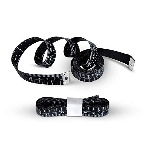 WIN TAPE SET of 2 Soft Tape Measure, Black Color Sewing Tape Measure, Measuring Tape for body and Cloth (205cm / 80'')