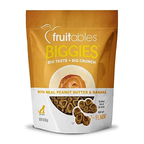 Fruitables Biggies Dog Biscuits – Crunchy Dog Biscuits Made With Pumpkin – Healthy Dog Treats Packed With – Free Of Wheat, Corn And Soy – Peanut Butter & Banana – 16 Ounces #TOP15
