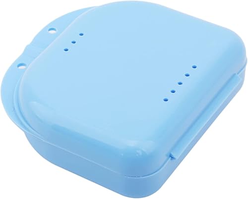 Miniatura 1 de Estuche de retención bucal ortodóncia para dentaduras dentales, color azul, duradero y hábil