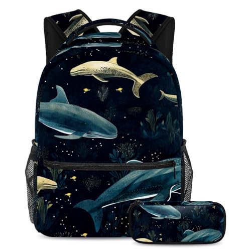 Sac d'école Whale N multicolore ensemble sac à dos 2 pièces résistant et pratique