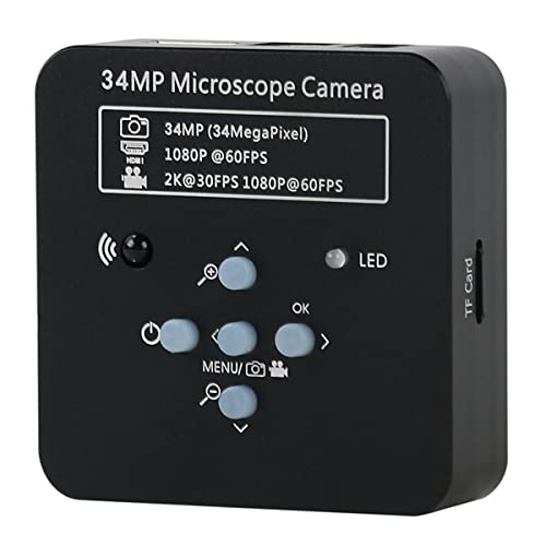 顕微鏡キット 3.4MP 2K 1080P 60FPS USB.産業用電子デジタルビデオ顕微鏡カメラ 顕微鏡レンズアダプター(C)