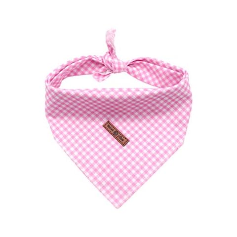 Pañuelo triangular de algodón para perros y gatos, color rosa Cover