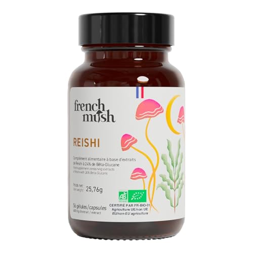 Extracto de Reishi de base biológica 30% de polisacáridos | 56 cápsulas | French Mush (56 cápsulas)