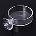 Shrimp Feeder Glass Feeding Dish Aquarium Fish For Tank Reptiles Round Clear Food Bowl With Suction Cups 2.4x0.7 Inch Shrimp Feeding Dish Shrimp Feeding Dish And Tube Shrimp Feeding Dish With Suction