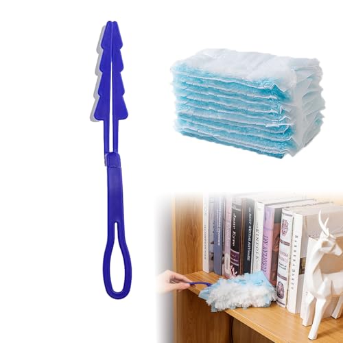 FujiFrugal はたき ほこり取り ハンディモップ 埃取り ハンディ 埃取り ハンディ ホコリ取り 伸縮可能 掃除 ブラシ 使い捨て クリーナー 隙間掃除 交換用シート付き 静電気除去 花粉 除去 モップ取り外し可能 掃除道具 車 家 ブラインド エ