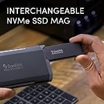 SanDisk Professional 1To PRO-Blade SSD Mag - SSD Mag NVMe portable et modulaire, ultra-durable - SDPM1NS-001T-GBAND, gris foncé