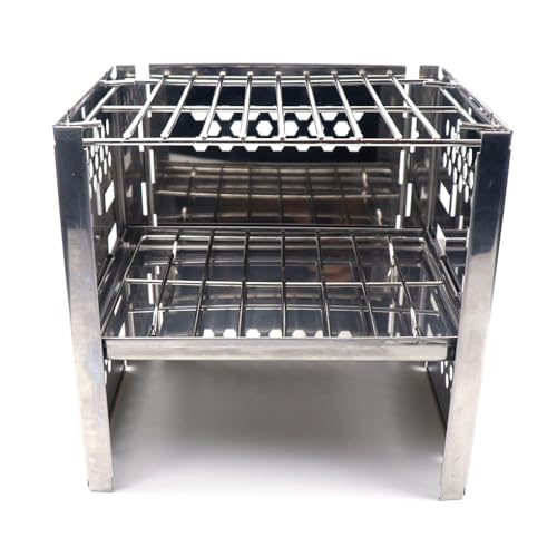 QUXVUIS Barbacoa Parrilla Portátil Plegable Reutilizable Parrillas extraíbles Parque Patio delantero Camping Fin de semana Fiestas familiares Herramientas para asar