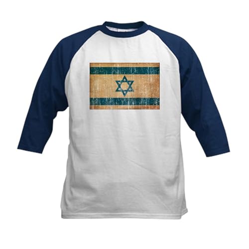CafePress Israel Flag Kids Baseball Jersey Kids Cotton Baseball Jersey, 3/4 Raglan Sleeve Shirt