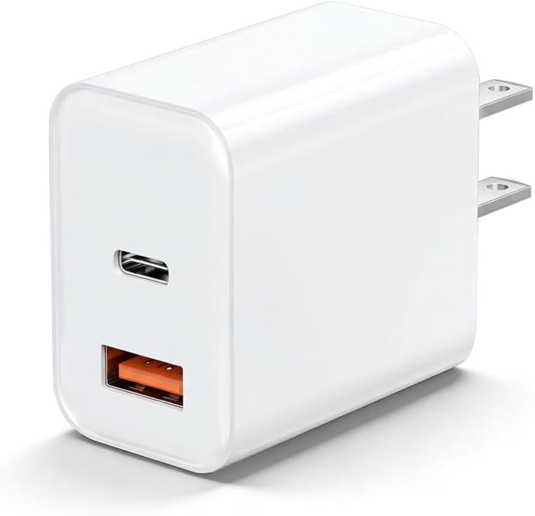 Fast USB C Charger Block for Apple Watch,20W Dual Port Wall Charger Type C Charging Plug Power Adapter for Apple Watch/iWatch Series Ultra/11/10/9/8/7/6/5/4/3,iPhone 17/16/15,AirPods 4/3/2/1