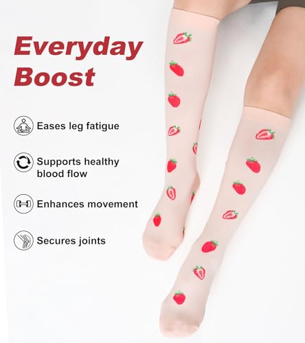 Compression Socks for Women Men 15-20 mmHg Knee High Support for Nurses, Travel, Pregnancy, Athletic3