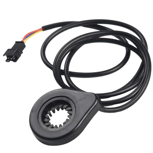 ComfyHarbor 12 imanes doble Hall Pedal Assist Sensor PAS para eléctrico, sensor de velocidad ABS con cable de 3.3 pies, pieza de repuesto negra para sistema de conducción de bicicleta eléctrica (1