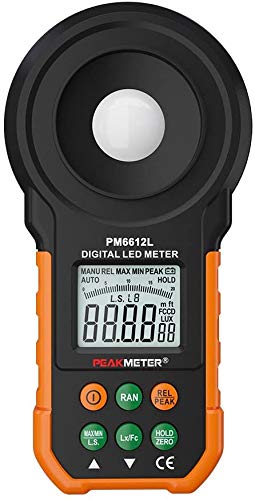 PM6612L LED Digital Analog Bar Light Lux Meter 200000 lux Handheld Light Meter for Light Measuring
