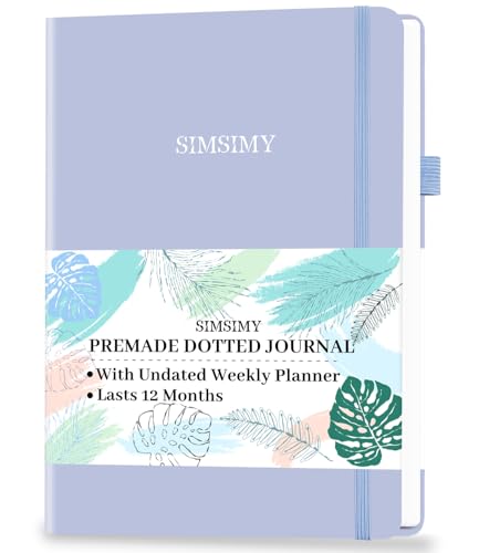 Suivi de l'humeur et du sommeil SIMSIMY dans un journal à pois pré-fait pour réduire la charge mentale