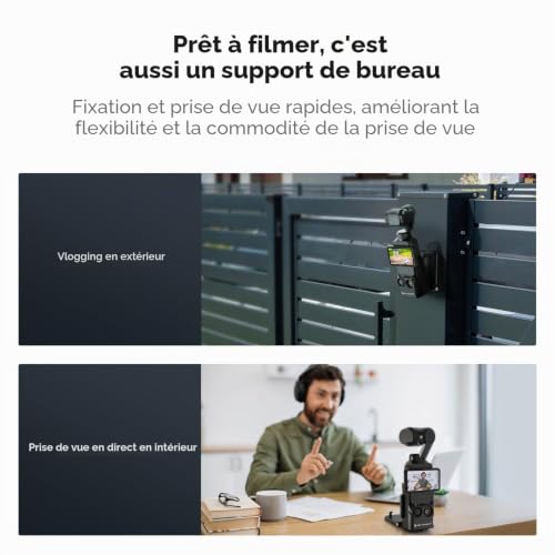 Adaptateur magnétique ajustable à 180° pour DJI OSMO Pocket 3