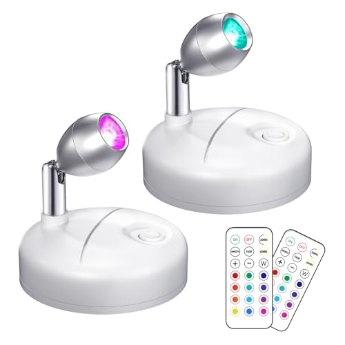 Klarlight Mini RGB Faretto a Batteria con Telecomando Faretti LED Interni Senza Fili LED Spot 13...