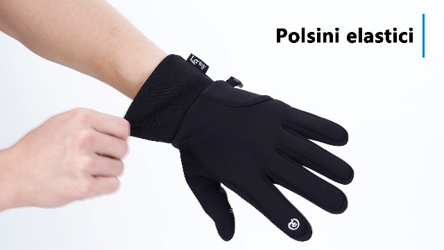 Guanti Invernali Touch Screen Impermeabili Antivento - Per Ciclismo Corsa Guida - 2
