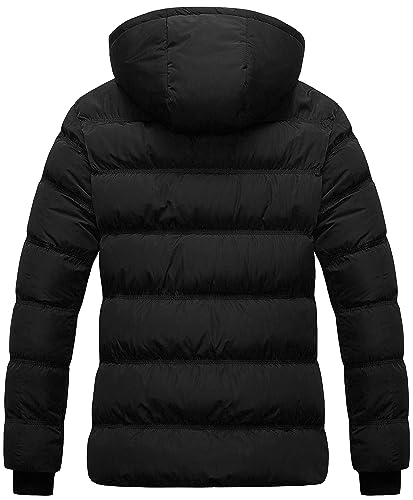 CREATMO US Women's Warm Winter Coat Waterproof Ski Jacket Padded Puffy Overcoat With Detachable Hood2