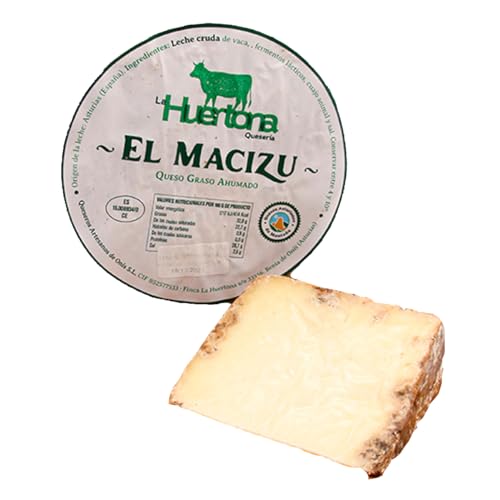 LA HUERTONA Cuña de queso Asturiano MACIZU de leche cruda de vaca, 230-250 gr, Origen Asturias, Envasado al vacío