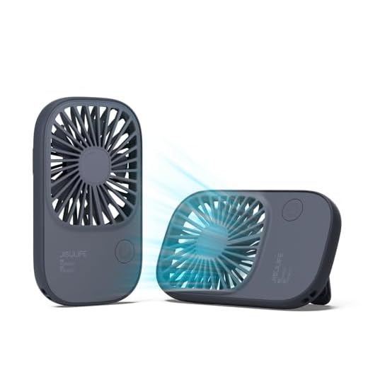 JISULIFE Ventilador Portatil, Ventilador USB Mini Ventilador Pequeño de Mano 3 Velocidades Banco de Energía para Oficina, Hogar, Fitness, Viajes, Aire Libre Azul
