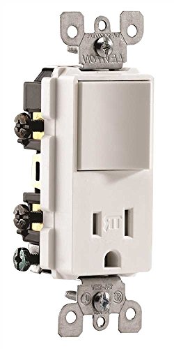 Leviton T5625-I Tamper-Resistant Rocker Nema Combination Decora Switch And Receptacle,  Ivory #TOP1