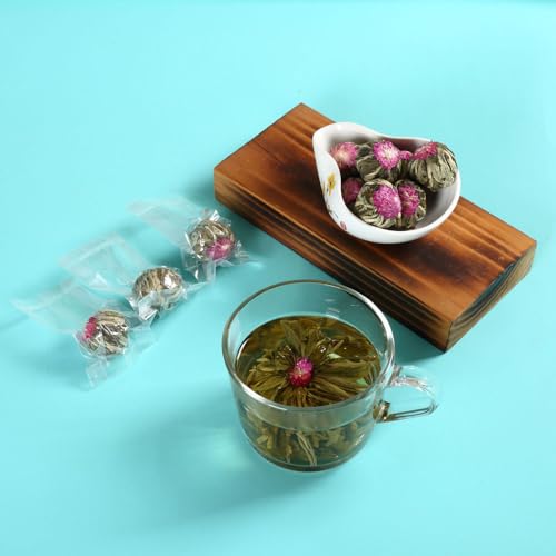 24Pcs Blooming Flowers Green Tea Balls