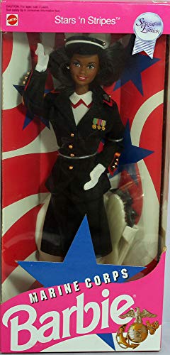 Muñeca Barbie Marine Corps African-American miniatura 1