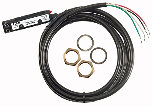 Eaton 12100R6517 Sensor Óptico Serie Comet, Visión en Ángulo Recto, Emisor para Combinar con Emisor, 6000 mm Distancia de Detección, Roja Visible, Cable 2m