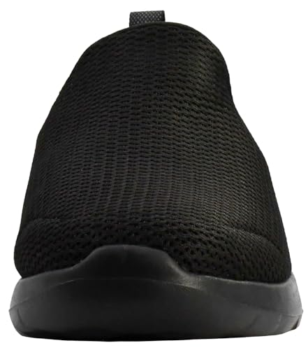 Skechers Men's Go Walk Max Athletic Slip On Walking Shoe, Black/Black, 10 W US