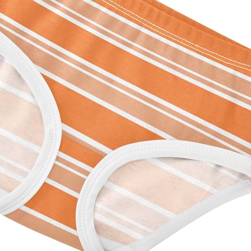 Orange and White Stripe Toddler Girls's Underwear 2T 23009184