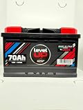 Level UP Batteria Auto 70Ah, 12V, 640A CCA, Tecnologia Ca/Ca Senza Manutenzione, 275x175x190 mm, Nero