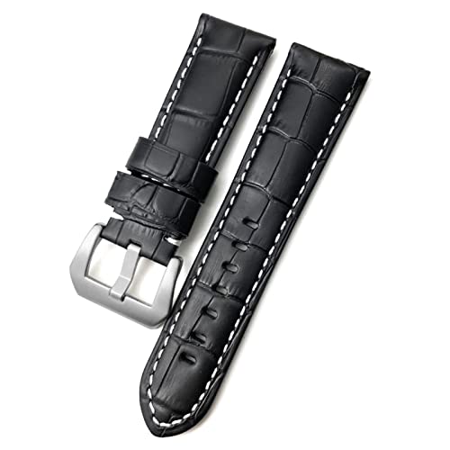 Bracelet de montre de 24 mm cuir de vache Panerai Luminor boucle acier