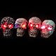 Tuzsocr LED-Totenkopf-Licht, helles Totenkopf-Ornament, Halloween-Schädel-Ornament, Harz-Schädelkopf-Modell, mit LED-Leuchteaugen, für Zuhause, Bar, Party, Dekorationen, Gothic, Halloween, Skulptur,