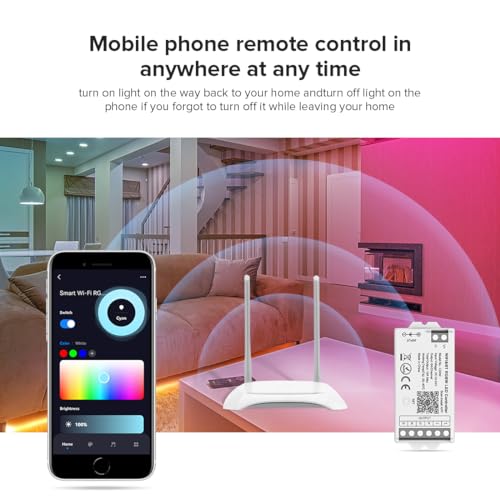 Image of BTF-LIGHTING C04W WiFi Controller for 5pin RGBW(+ R G B W) LED Strip