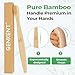 GENKENT Bamboo Toothbrushes 12 Pack Natural Toothbrushes BPA Free Soft Bristles Toothbrush Eco Friendly Charcoal Toothbrush for Travel